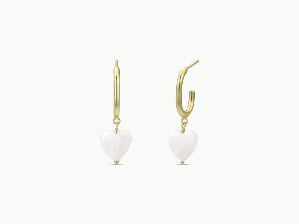 NEW JAXKELLY women's heart drop earrings in gold